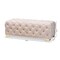 Baxton Studio Avara Beige Velvet Upholstered Gold Finished Tufted Bench Ottoman 154-9369 - alternate 5